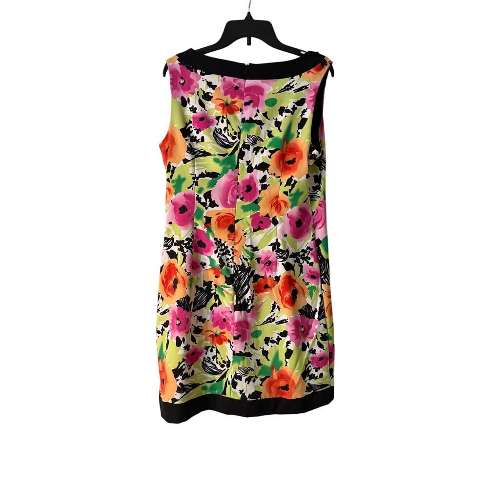 y2k Perceptions Women's Size 14 Black with Floral Pattern Black Beaded Neck - Picture 3 of 3